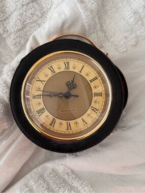 Black and Gold Clock Bag - Quartz Clock bag